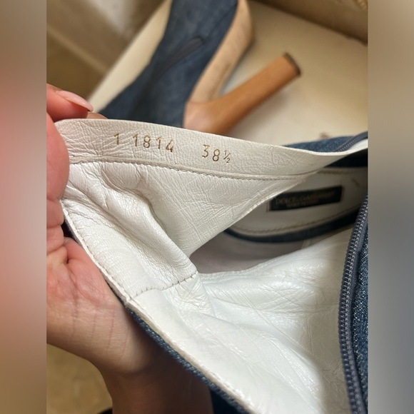 Dolce & Gabbana denim open booties - Picture 4 of 11